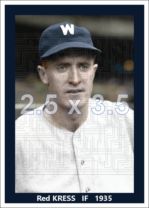Red Kress - 1935 Washington Senators - choose a size & style