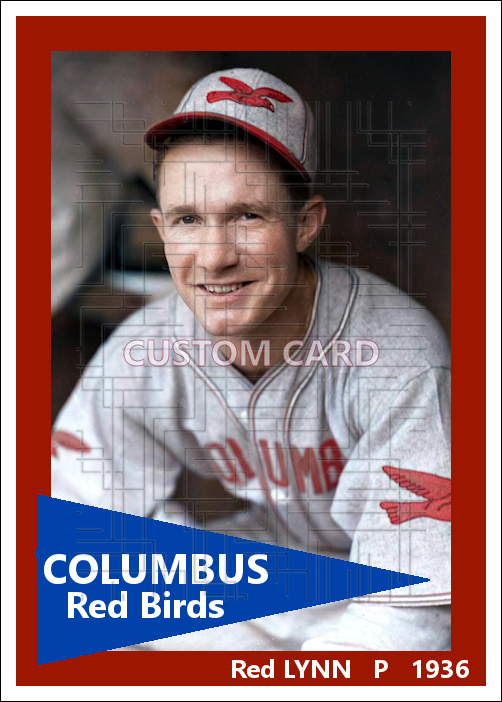 Red Lynn - 1936 Columbus Red Birds - choose a size & style
