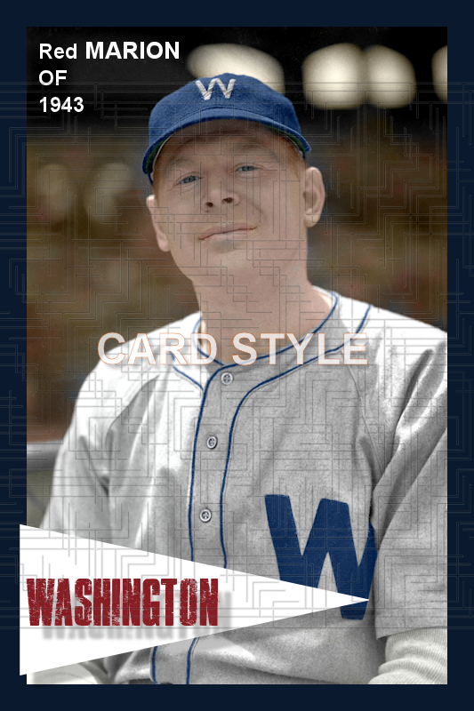 Red Marion - 1943 Washington Senators - choose a size & style