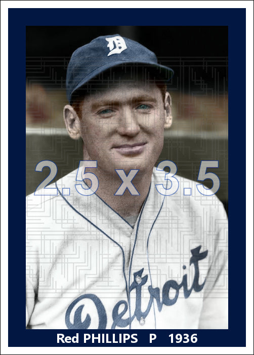 Red Phillips - 1936 Detroit Tigers - choose a size & style