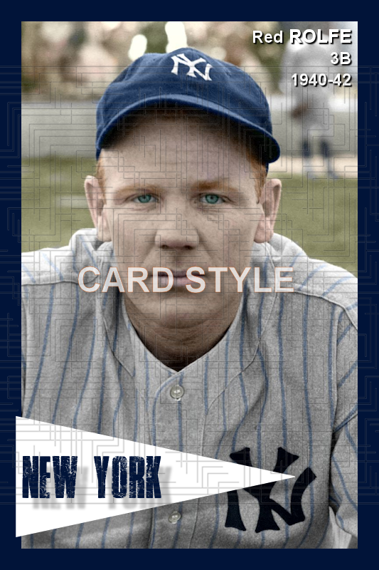 Red Rolfe - 1940-42 New York Yankees - choose a size & style