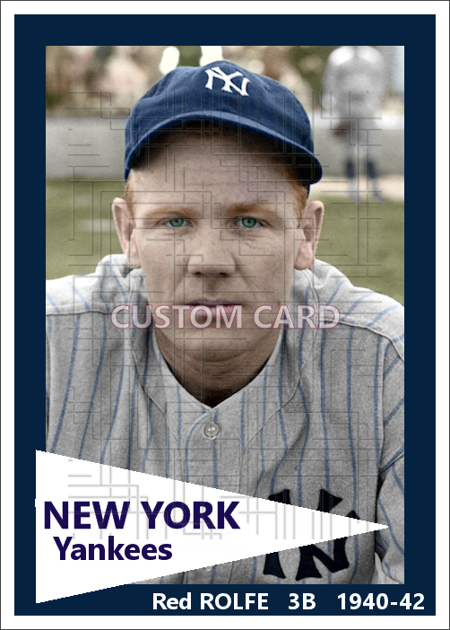 Red Rolfe - 1940-42 New York Yankees - choose a size & style