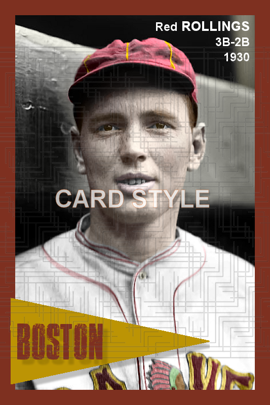 Red Rollings - 1930 Boston Braves - choose a size & style