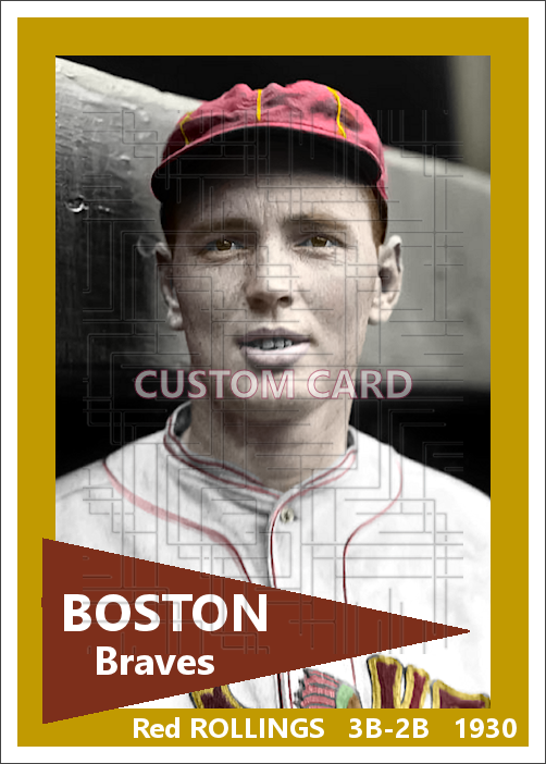 Red Rollings - 1930 Boston Braves - choose a size & style