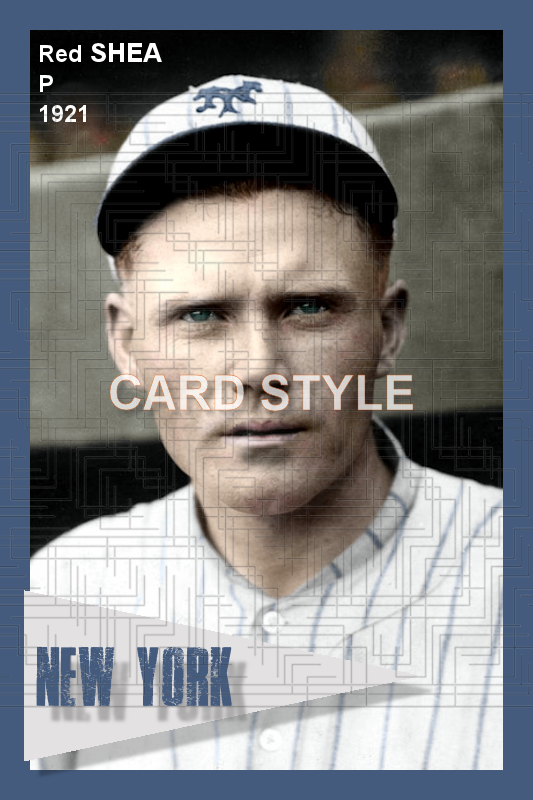 Red Shea - 1921 New York Giants - choose a size & style