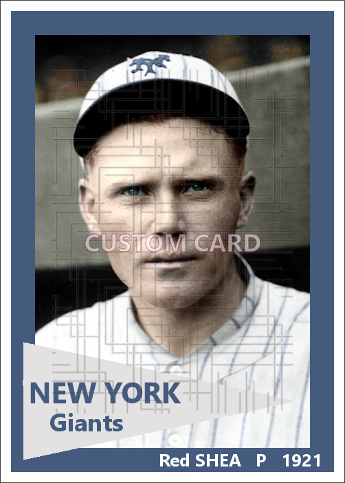 Red Shea - 1921 New York Giants - choose a size & style