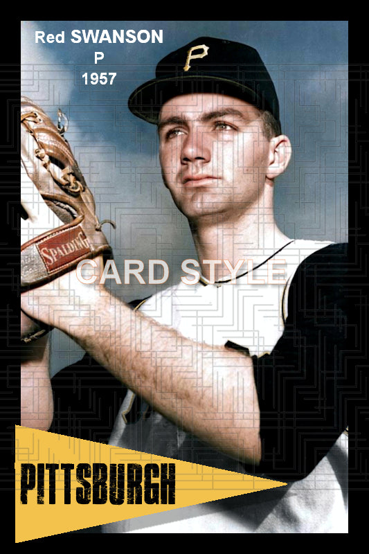 Red Swanson - 1957 Pittsburgh Pirates - choose a size & style