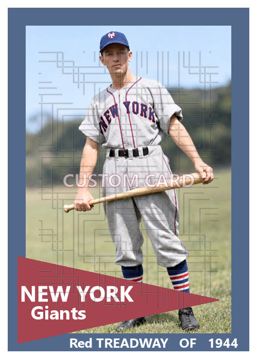 Red Treadway - 1944 New York Giants - choose a size & style