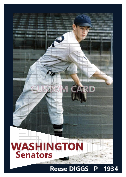 Reese Diggs - 1934 Washington Senators - choose a size & style