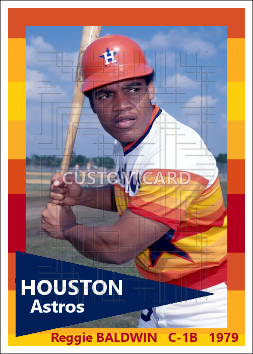 Reggie Baldwin - 1979 Houston Astros - choose a size & style