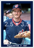 Reggie Ritter - 1987 Cleveland Indians - choose a size & style