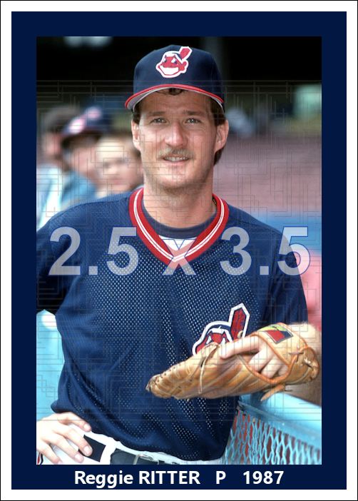 Reggie Ritter - 1987 Cleveland Indians - choose a size & style