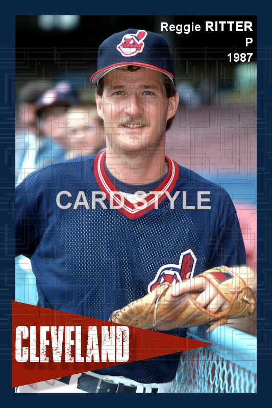 Reggie Ritter - 1987 Cleveland Indians - choose a size & style
