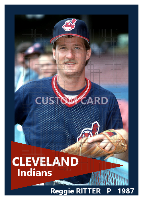 Reggie Ritter - 1987 Cleveland Indians - choose a size & style