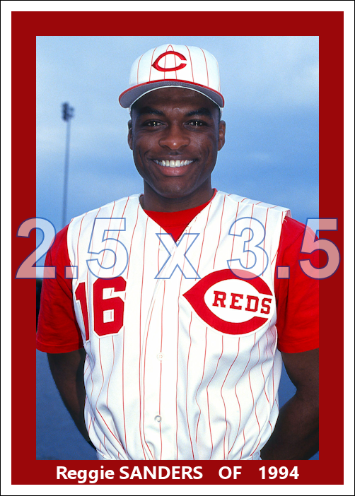 Reggie Sanders - 1994 Cincinnati Reds - choose a size & style