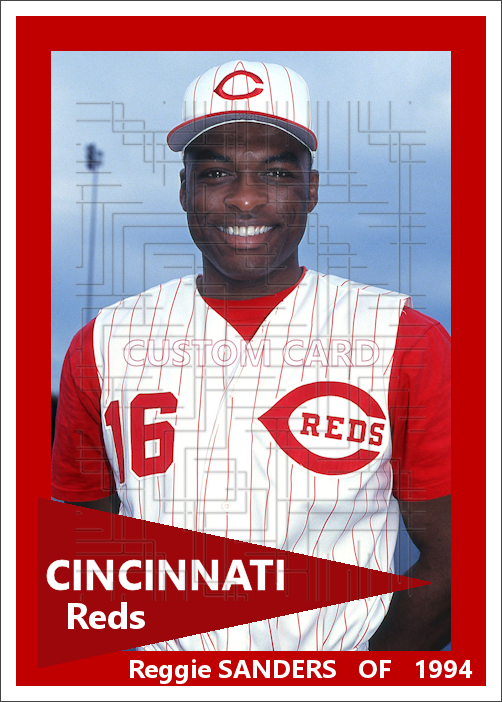 Reggie Sanders - 1994 Cincinnati Reds - choose a size & style
