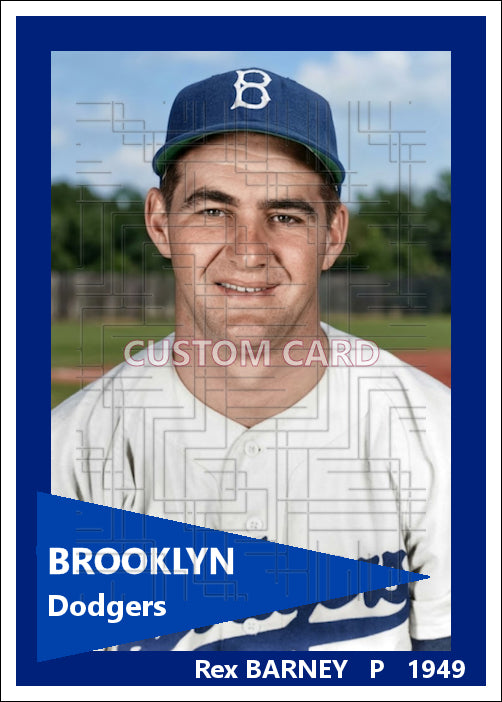 Rex Barney - 1949 Brooklyn Dodgers - choose a size & style