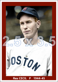 Rex Cecil - 1944-45 Boston Red Sox - choose a size & style
