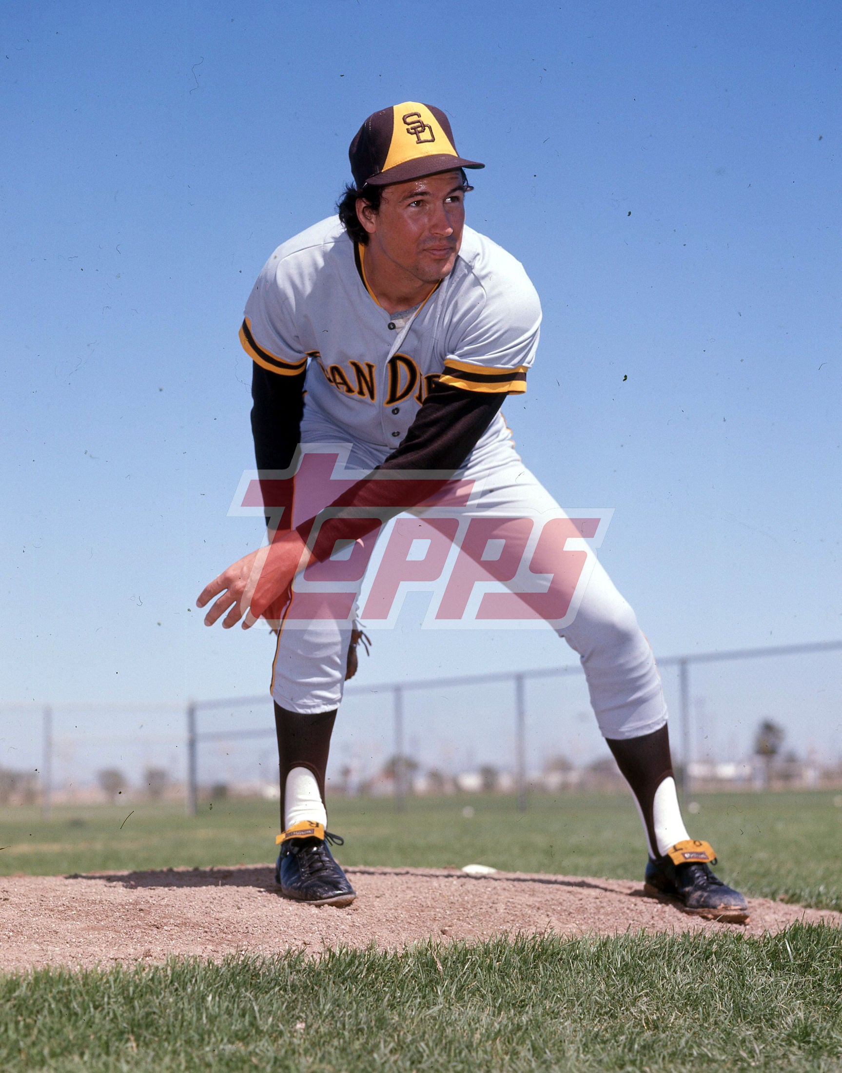 Rich Troedson - 1975 San Diego Padres - original ToppsVault medium format color transparency