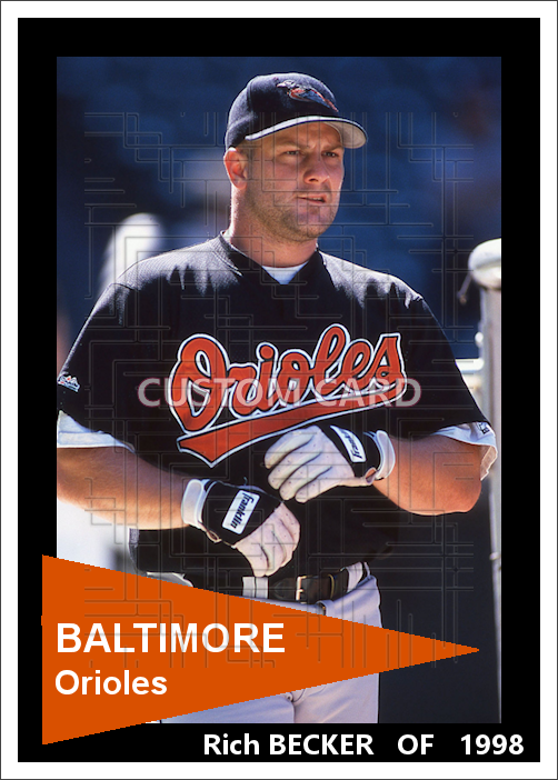 Rich Becker - 1998 Baltimore Orioles - choose a size & style