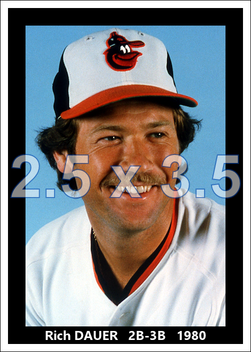 Rich Dauer - 1980 Baltimore Orioles - choose a size & style