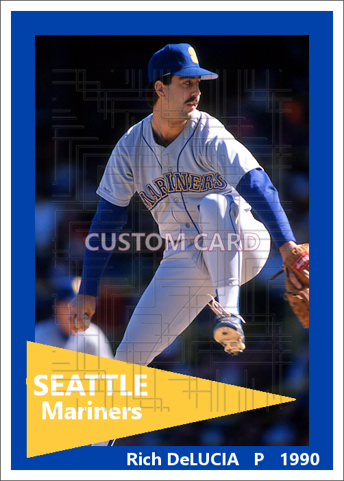 Rich DeLucia - 1990 Seattle Mariners - choose a size & style