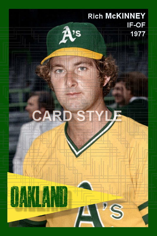 Rich McKinney - 1977 Oakland Athletics - choose a size & style