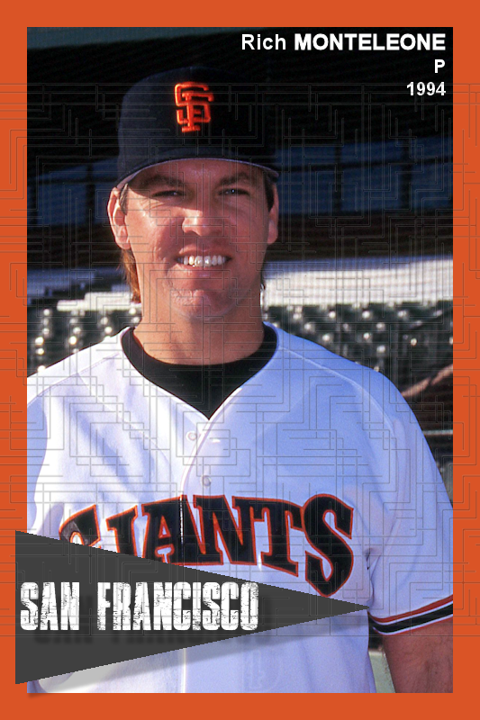 Rich Monteleone - 1994 San Francisco Giants - choose a size & style