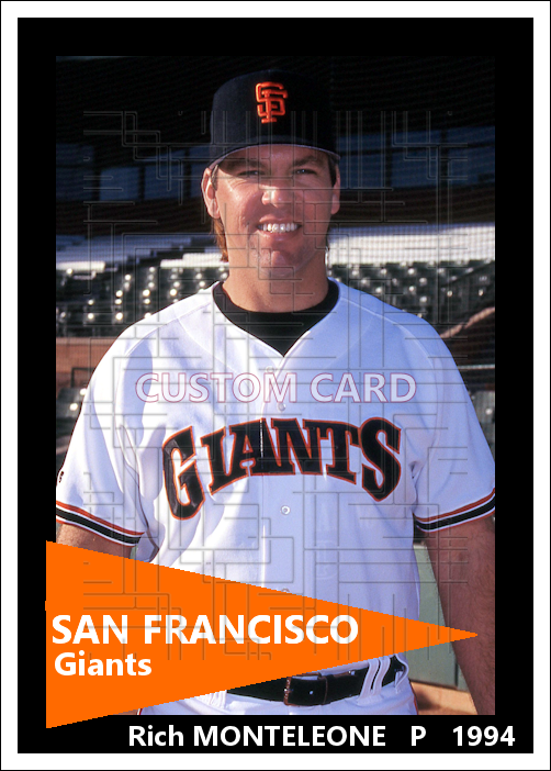 Rich Monteleone - 1994 San Francisco Giants - choose a size & style