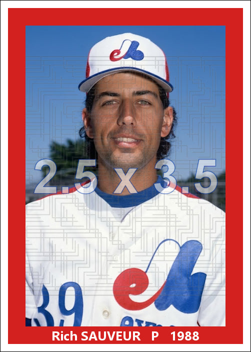 Rich Sauveur - 1988 Montreal Expos - choose a size & style