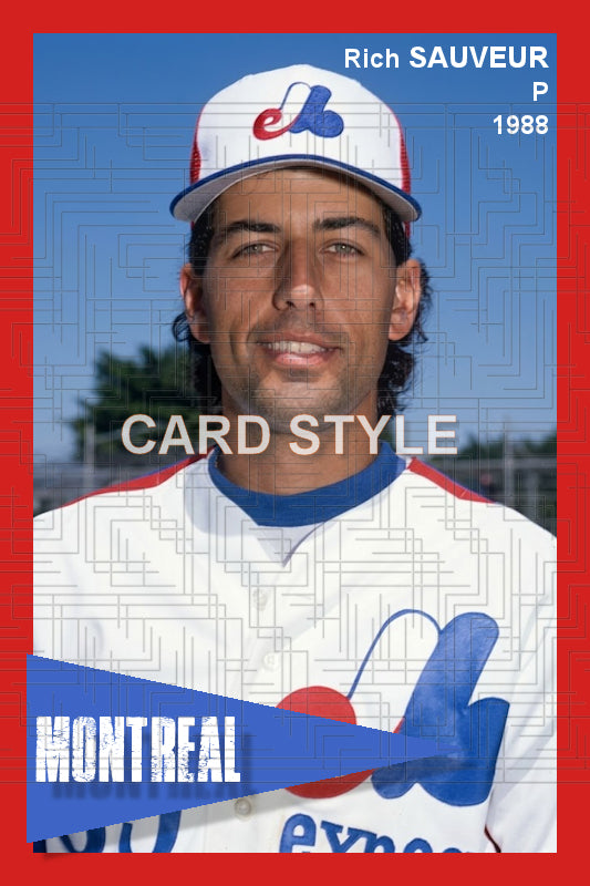 Rich Sauveur - 1988 Montreal Expos - choose a size & style