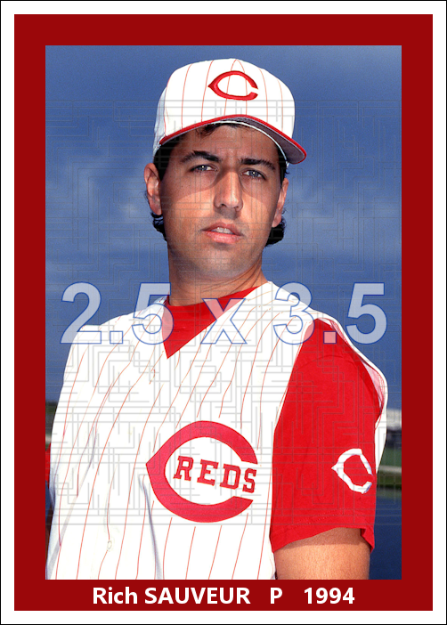 Rich Sauveur - 1994 Cincinnati Reds - choose a size & style