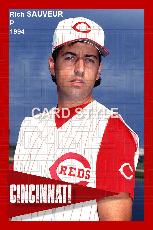 Rich Sauveur - 1994 Cincinnati Reds - choose a size & style