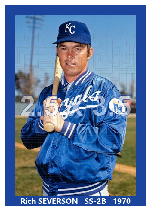 Rich Severson - 1970 Kansas City Royals - choose a size & style