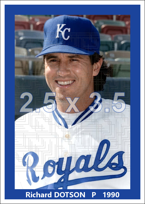 Richard Dotson - 1990 Kansas City Royals - choose a size & style