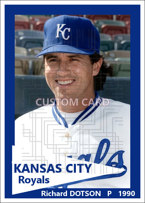 Richard Dotson - 1990 Kansas City Royals - choose a size & style