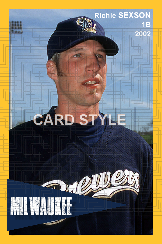 Richie Sexson - 2002 Milwaukee Brewers - choose a size & style
