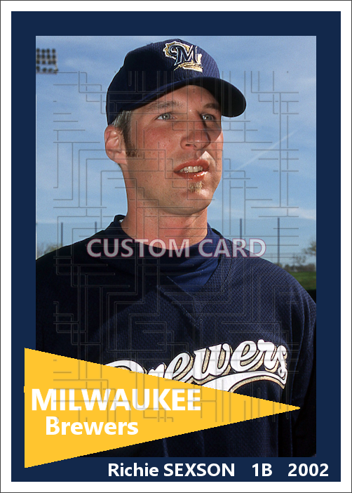 Richie Sexson - 2002 Milwaukee Brewers - choose a size & style