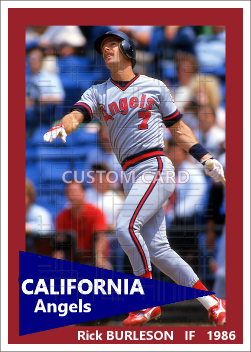 Rick Burleson - 1986 California Angels - choose a size & style