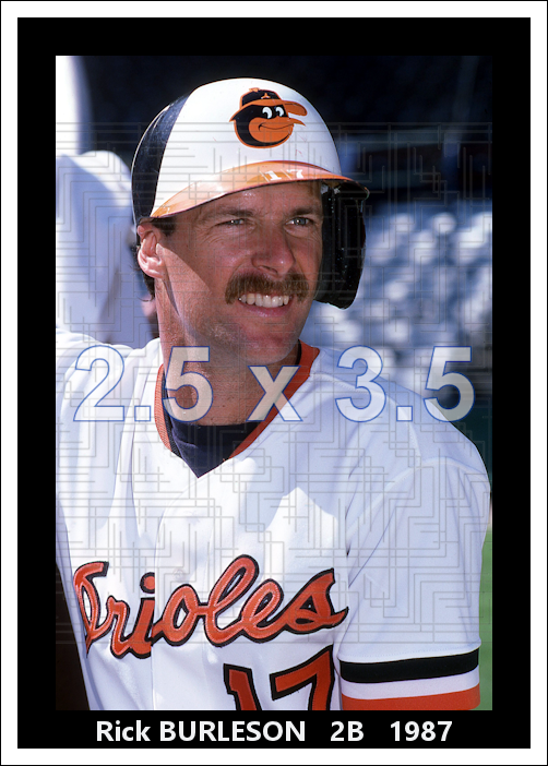 Rick Burleson - 1987 Baltimore Orioles - choose a size & style