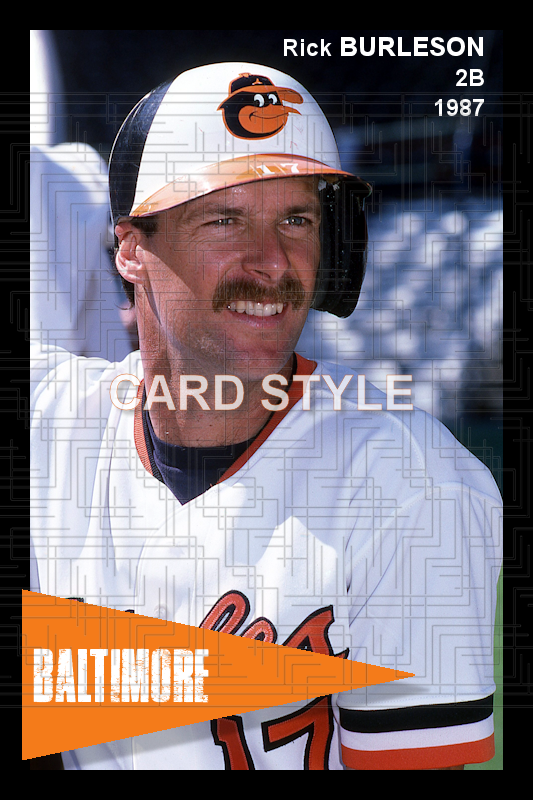Rick Burleson - 1987 Baltimore Orioles - choose a size & style