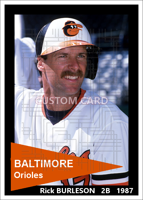 Rick Burleson - 1987 Baltimore Orioles - choose a size & style