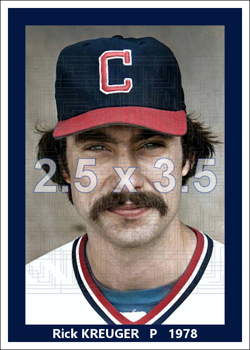 Rick Kreuger - 1978 Cleveland Indians - choose a size & style