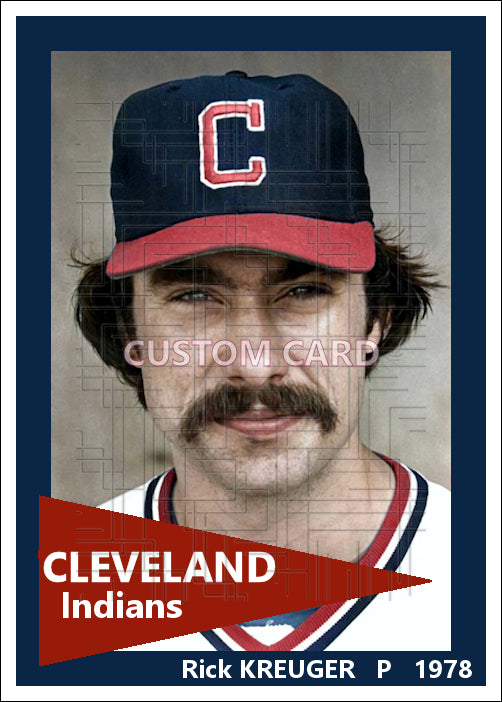Rick Kreuger - 1978 Cleveland Indians - choose a size & style