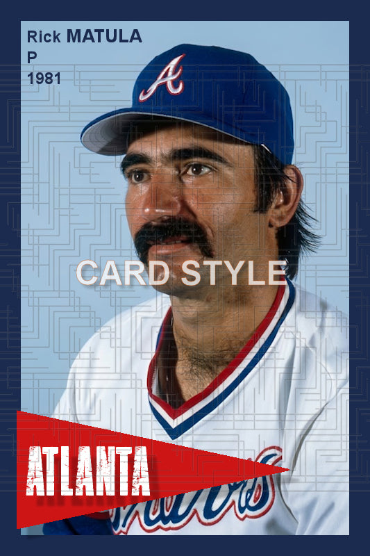 Rick Matula - 1981 Atlanta Braves - choose a size & style