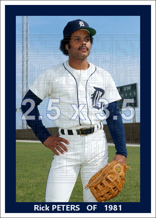 Rick Peters - 1981 Detroit Tigers - choose a size & style