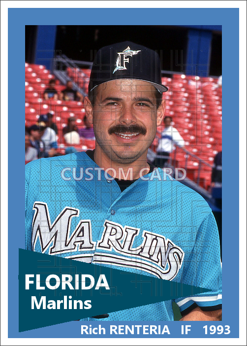 Rich Renteria - 1993 Florida Marlins - choose a size & style