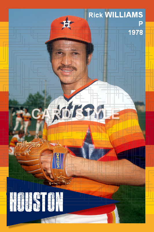 Rick Williams - 1978 Houston Astros - choose a size & style