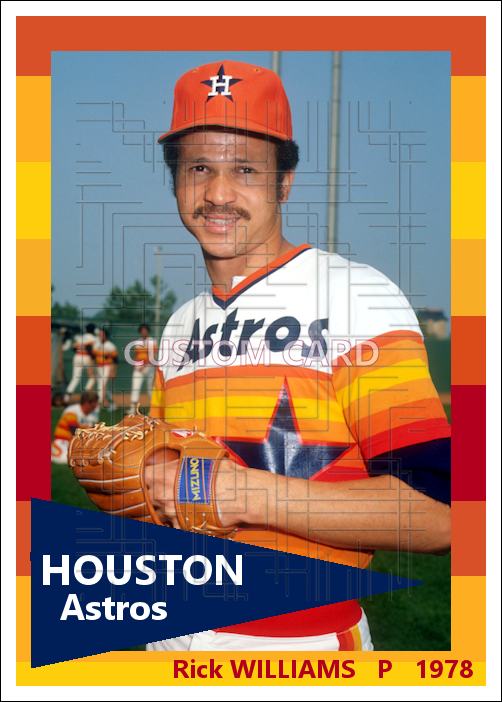 Rick Williams - 1978 Houston Astros - choose a size & style