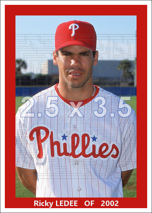 Ricky Ledee - 2002 Philadelphia Phillies - choose a size & style
